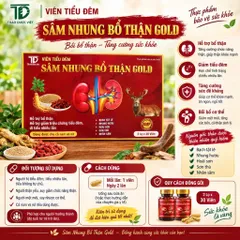 (CHÍNH HÃNG)HỘP 2 CHAI 30V SÂM NHUNG BỔ THẬN GOLD BỔ THẬN , TIỂU ĐÊM