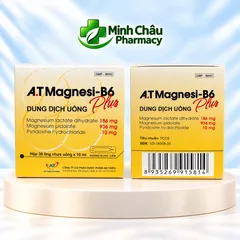 Nước Uống A.T Magnesi B6 Plus Bổ Sung Khoáng Chất Cân Bằng Năng Lượng Thư Giãn Cơ Thể Hộp 30 Ống x 10ml