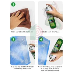 Keo Xịt Dán Siêu Dính, Dán Mút Xốp, Không Mùi.