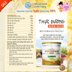 Thực Dưỡng Nutri Fucoidan Plus 500g - Tăng Cường Miễn Dịch Dành Cho Người Ăn Chay, Tiểu Đường Chính Hãng Nhật Bản