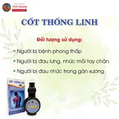 Cốt Thống Linh VĨNH QUANG chai 280ml - Hỗ trợ hoạt huyết, phong thấp, thấp khớp, đau lưng