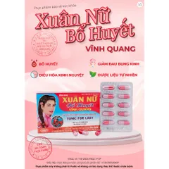 Combo 5 Hộp 40 viên Xuân Nữ Bổ Huyết VĨNH QUANG - Điều hoà kinh nguyệt, đau bụng kinh, tắc kinh
