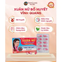 Xuân Nữ Bổ Huyết VĨNH QUANG - Hộp 40 viên - Điều hoà kinh nguyệt, đau bụng kinh, bế kinh, tắc kinh