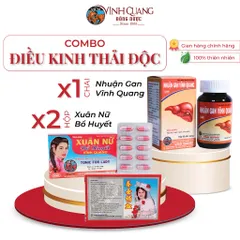 Combo Điều Kinh Thải Độc VĨNH QUANG - Bổ huyết, Mát gan chăm sóc cho Phụ Nữ - Viên nang không đường