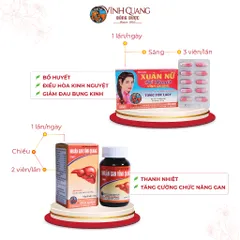 Combo Điều Kinh Thải Độc VĨNH QUANG - Bổ huyết, Mát gan chăm sóc cho Phụ Nữ - Viên nang không đường