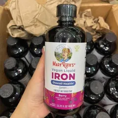 Sắt hữu cơ thuần chay Mary Ruth’s Liquid Iron Supplement cho gia đình 473ml USA