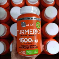 220 Viên nghệ TUMERIC CURCUMIN QUNOL 1500mg của Mỹ
