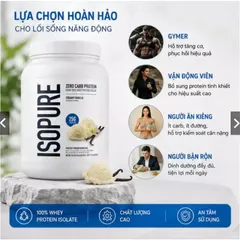 Whey Protein Isolate Bột đạm Isopure Zero Card Protein 1Lbs từ Mỹ 100%