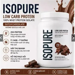 Whey Protein Isolate Bột đạm Isopure Zero Card Protein 1Lbs từ Mỹ 100%