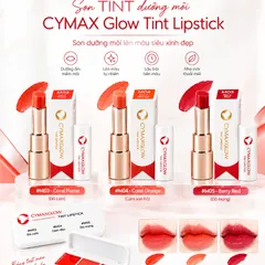CYMAX Glow Tint Lipstick Khay 3 Màu – Son Tint Dưỡng Môi Lên Màu Chuẩn, Nhập Khẩu Hàn Quốc