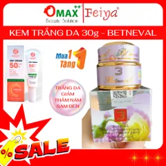 Kem BETNEVAL Tím 30g - Dưỡng Trắng - Giảm Thâm Nám - Chống Lão Hóa - Ngừa Mụn - Làm Đều Màu Da
