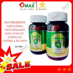 Viên Uống Mầm Kép Nutrigreen PEONY WHITE 20v - Thanh Lọc - Thải Độc - Tuần Hoàn - Trắng Da