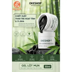 Gel Lột Mụn Than Tre OKESHOP 30ml - Lột Sạch Mụn Đầu Đen, Mụn Cám, Bạ Nhờn - Làm Sạch Sâu & Nhỏ LCL