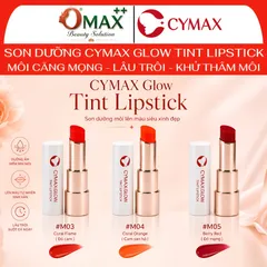 Son Tint CYMAX Glow Tint Lipstick - Son Tint Bóng Nhẹ Hàn Quốc Màu Chuẩn, Căng Mướt, Giảm Khô Nẻ