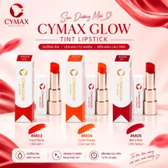 Son Tint CYMAX Glow Tint Lipstick - Son Tint Bóng Nhẹ Hàn Quốc Màu Chuẩn, Căng Mướt, Giảm Khô Nẻ