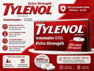 VIÊN UỐNG TYLENOL GIẢM ĐAU VÀ HẠ SỐT NỘI ĐỊA MỸ (HỘP LỚN 225 VIÊN)
