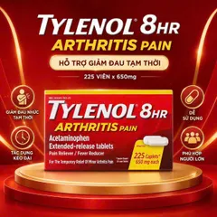 VIÊN UỐNG TYLENOL GIẢM ĐAU VÀ HẠ SỐT NỘI ĐỊA MỸ (HỘP LỚN 225 VIÊN)