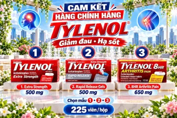 VIÊN UỐNG GIẢM ĐAU HẠ SỐT TYLENOL USA (225 VIÊN)