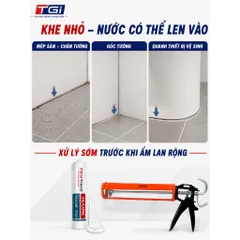 Combo Keo Trám Khe Nhà Vệ Sinh + Súng JS121 – Xử Lý Khe Bong, Hạn Chế Nước Ngấm Mép Sàn