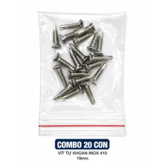 Combo 20 Vít Tự Khoan Inox 410 M4.2x19mm Đầu Bằng | Ren Mịn, Bắn Nhôm Kính, Cơ khí, Dân dụng