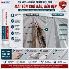 Keo Silicone Tự Trám Khe Hở - Chống Ngấm, thấm Nước Bồn Rửa, Lavabo, Khe Cửa Kính, Mái Tôn Dễ Sử Dụng