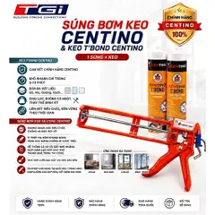 Combo Súng Bơm Keo TGi JS104& Keo Đa Năng, keo tbond Centino 300ml, Siêu Bền (Dán Alu, Gỗ, Nhựa PVC)