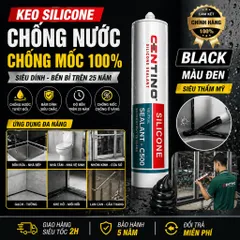 KEO SILICONE CENTINO A500 – TRUNG TÍNH | MÀU ĐEN | GIẢI PHÁP CHO NHÔM KÍNH | NỘI THẤT | XÂY DỰNG