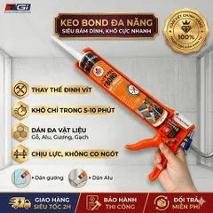 Keo đa năng Siêu Dính, Dán đa vật liệu, gỗ, nhựa, sắt thép, inox, alu, gạch, gốm, nhựa nano (Chai 300ml)