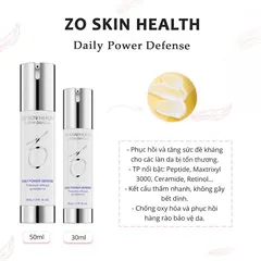 Kem Phục Hồi Da ZO Skin Health Daily Power Defense 30ml - Cấp Ẩm và Tăng Độ Đàn Hồi cho Da Mịn Màng, Chăm Sóc Da Tự Nhiên Sâu Và An Toàn Qúy Phái