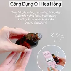 [COMBO 2 CHAI] Dầu hoa hồng  Nhật Bản 60ml Dầu dưỡng ủ tóc dưỡng da dưỡng móng phục hồi và dưỡng ẩm tóc Kokubo 868843