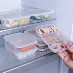 Hộp nhựa đựng thực phẩm chia 3 ngăn 690ml Nakaya nội địa Nhật Bản 868895
