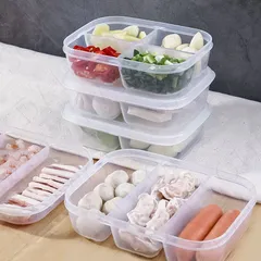 Hộp nhựa đựng thực phẩm chia 3 ngăn 690ml Nakaya nội địa Nhật Bản 868895