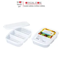 Hộp nhựa đựng thực phẩm chia 3 ngăn 690ml Nakaya nội địa Nhật Bản 868895