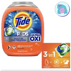 Viên giặt Tide Pods 4in1 Ultra Oxi thùng 104 viên (Cam kết hàng chính hãng USA) 869282