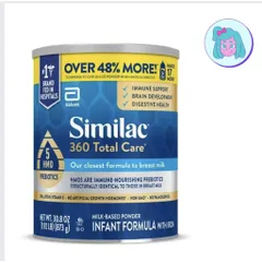 Sữa Similac 360 Total Care 5 HMO Prebiotics cho bé từ 0-12 tháng hàng mỹ (Cam kết hàng chuẩn USA)