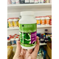 Ginkgo Biloba Trunature 340 viên của Mỹ, Viên uống Bổ não, Tuần hoàn não, Giảm rối loạn Tiền đình, Tăng trí nhớ