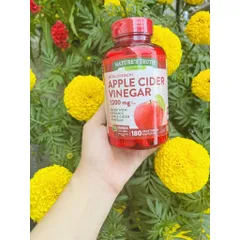 Viên giấm táo giảm cân Apple Cider Vinegar 1200mg 180 viên của Mỹ (Hàng air)