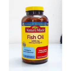 Viên uống Dầu Cá Nature Made Fish Oil 1200mg Omega3 (Cam kết hàng chính hãng USA))