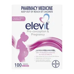 Elevit Pre-conception Pregnancy - Vitamin tổng hợp dành cho giai đoạn chuẩn bị mang thai và toàn bộ thai kỳ chính hãng Úc