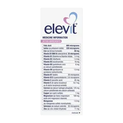 Elevit Pre-conception Pregnancy - Vitamin tổng hợp dành cho giai đoạn chuẩn bị mang thai và toàn bộ thai kỳ chính hãng Úc