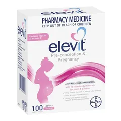 Elevit Pre-conception Pregnancy - Vitamin tổng hợp dành cho giai đoạn chuẩn bị mang thai và toàn bộ thai kỳ chính hãng Úc