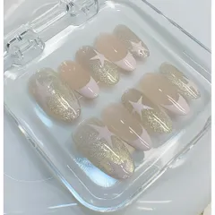 38. Nailbox mắt mèo ánh sao ngôi sao hồng baby