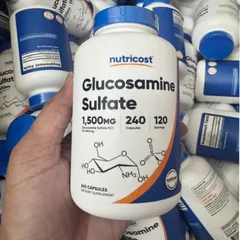 Viên uống Nutricost Glucosamine Sulfate 1500 mg |240 viên| Hỗ trợ cấu trúc & chức năng của khớp [S/P Chuẩn Mỹ]