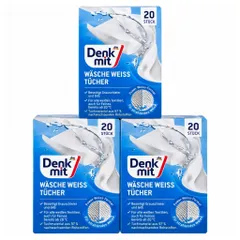 Giấy Giặt Tẩy Trắng Quần Áo Denkmit Đức, Giữ Quần Áo Sáng Đẹp Bền Màu Hiệu Quả, Tiết Kiệm Thời Gian Giặt Dũ