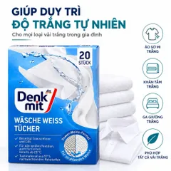 Giấy Giặt Tẩy Trắng Quần Áo Denkmit Đức, Giữ Quần Áo Sáng Đẹp Bền Màu Hiệu Quả, Tiết Kiệm Thời Gian Giặt Dũ