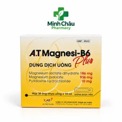 AT Magnesi-B6 Plus giúp bổ sung magie và vitamin B6 giảm trằn trọc quấy đêm cho bé dạng ống uống Hộp 30 ống x 10ml
