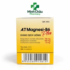 AT Magnesi-B6 Plus giúp bổ sung magie và vitamin B6 giảm trằn trọc quấy đêm cho bé dạng ống uống Hộp 30 ống x 10ml