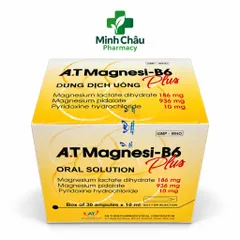 AT Magnesi-B6 Plus giúp bổ sung magie và vitamin B6 giảm trằn trọc quấy đêm cho bé dạng ống uống Hộp 30 ống x 10ml