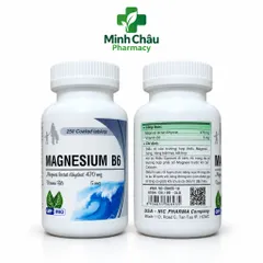 Magnesium B6 NIC lọ 250 viên giúp bổ sung Magie và vitamin b6 hỗ trợ ổn định thần kinh, giảm căng thẳng, , chuột rút