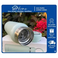 Bình giữ nhiệt LocknLock Sling Ring 650 màu mint - Giữ nhiệt 18 giờ, quai xách tiện lợi, miệng rộng dễ dùng
